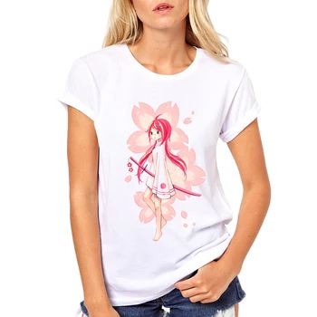 Harajuku Mielas marškinėliai Prekės ženklo Drabužių Sakura Spausdinti moterų Marškinėliai trumpomis Rankovėmis Anime mergina Aukštos Kokybės Naujas Mados Animacinių filmų Topai