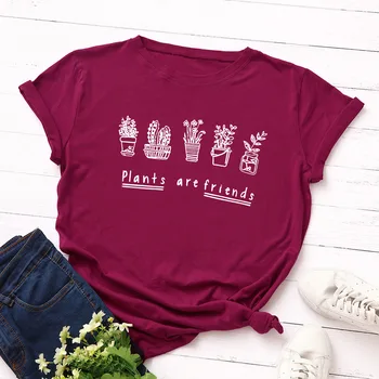 Harajuku Pasodinti Moterų Marškinėlius Streetwear trumpomis Rankovėmis Viršūnes Grafinis Tees Botanikos Gėlė O-kaklo Camisas Mujer Tees T-shirt