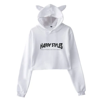 Harry Styles Gydyti Žmones Su Gerumo Spausdinti Kačių Ausų Hoodies Moterų Mados Ilgomis Rankovėmis Rudenį Megztiniai Su Gobtuvu