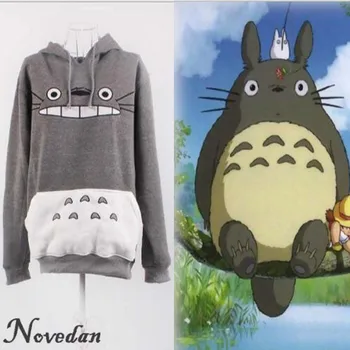 Hayao Miyazaki Anime Moterų Palaidinukė Animacinių Filmų Totoro Gyvūnų Hoodie Rudenį, Žiemą Ne Megztinis