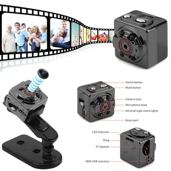 HD mini Automobilių DV Kamera, Infraraudonųjų spindulių Naktinio Matymo Filmavimas HD Objektyvas Stebėjimo Kameros Namo, Automobilio Kamera, Built-in Baterijos