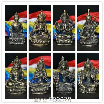 HDC0683 Tibeto Mini Pocket Amuletas Buda Auksinis Buda Statusą Dekoro Amatų Lotus-gimė Lobis Kolekcijos