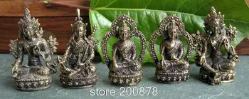 HDC0683 Tibeto Mini Pocket Amuletas Buda Auksinis Buda Statusą Dekoro Amatų Lotus-gimė Lobis Kolekcijos