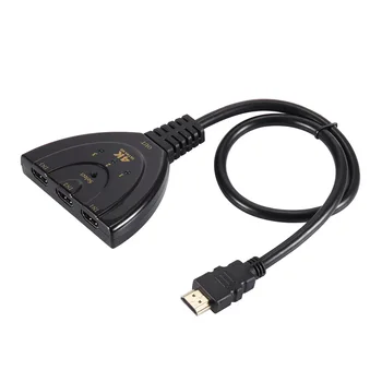 HDMI 3 Port Multi Ekranas Automatinis Jungiklis Koncentratorius 4K Splitter Kabelis, 1080P HD TV Adapteris AS99