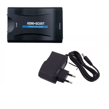 HDMI SCART Video Scaler Konverteris Aukštos raiškos Imtuvas TV, DVD Audio 