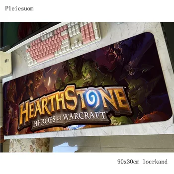 Hearthstone pelės mygtukai 800x300x4mm kilimėliai užrakinta kraštas Kompiuterio pelės kilimėlis žaidimų priedai storio kilimėlis keyboard games pc gamer
