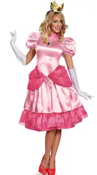 Helovinas Fantasia Suaugusiųjų Princess Peach Rožinė Išgalvotas Suknelė