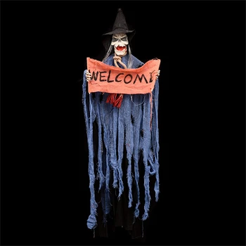 Helovinas haunted house, baras siaubo apdailos rekvizitai kabinti dvasios papuošalai kaukolė pakabukas Šviesos Akis Zombie Dvasios