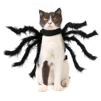 Helovinas Pet Voras Drabužių Modeliavimas Juodas Voras Mažylis Cosplay Kostiumų Šunims, Katėms Šalies Cosplay Funny Cat Apranga