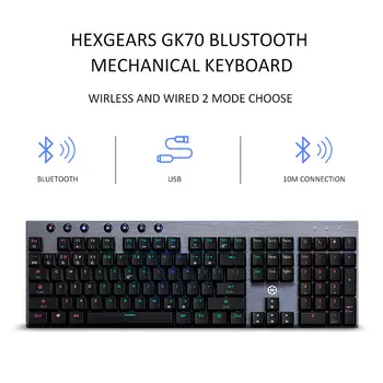 HEXGEARS GK70 Full RGB Žaidimų Mechaninė Klaviatūra Kailh CHOC 