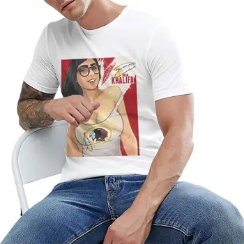 Hip-Hop Mia Khalifa Karšto Seksualus, Patogus Medvilnės Marškinėliai Unikalų Užsakymą Naują La Camiseta