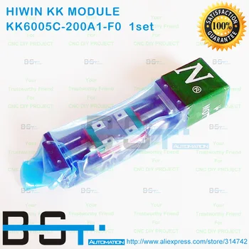HIWIN 200mm KK60 C tikslumo linijinis judesio etape KK6005C-200A1-F0 skaidrių lentelė sistema KK6005C modulis xyz su varikliu namas