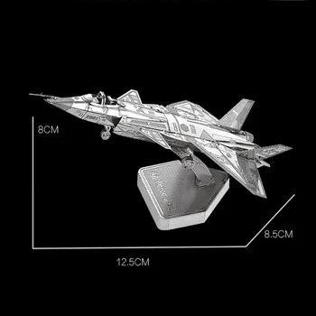 HK NANYUAN 3D Metalo Įspūdį Modelio Rinkinio J-20 Warplane Asamblėjos Modelis 