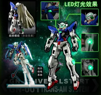 Hobis Star Gundam modelis MG 1/100 TRANS-AM Sistema PR-001 R (1-3) EXIA Remontas 1-3 ( 4 in 1 keitimas ) + LED Mobile Tiktų vaikams, žaislai