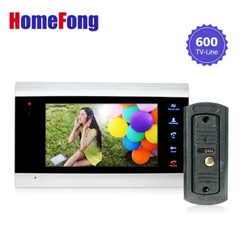 Homefong 7 Colių Spalvotas LCD Vaizdo Duris Telefono Ryšio Sistemos, Durų Išleidimo Atrakinti Spalva Doorbell Kamera 600TVL Naktinio Matymo
