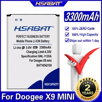 HSABAT 3300mAh BAT16542100 Baterija Doogee X9 MINI 5.0 colių