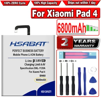 HSABAT 6800mAh BN60 Didelės Talpos Bateriją Xiaomi Trinkelėmis 4 Mipad 4 Tablet PC