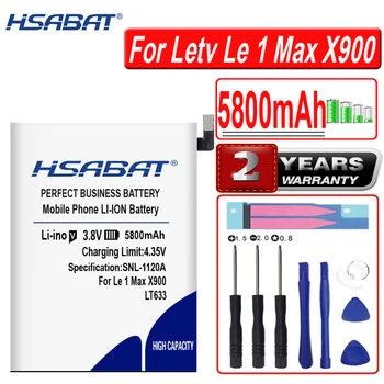 HSABAT LT633 5800mAh Didelės Talpos Bateriją Letv Le 1 Max X900 Le vienas Max X900 Mobiliojo Telefono Baterijas