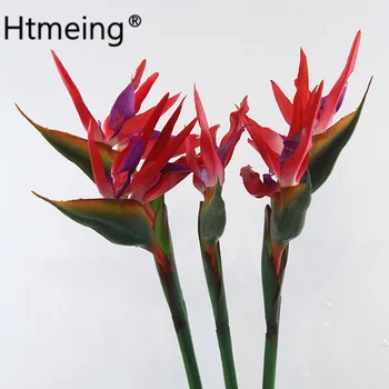 Htmeing dirbtiniai augalai 80cm PU dirbtinės rojaus paukštis gėlių dekoratyvinės gėlės havajų šalis Gėlių Įvykio apdaila