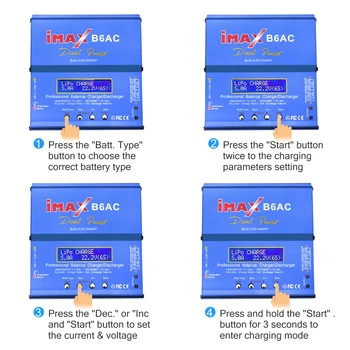 HTRC iMAX B6 AC RC Įkroviklis 80W B6AC 6A Dual Channel Balansas Kroviklis Skaitmeninis LCD Ekranas Li-ion Nimh Nicd Lipo Baterija Išleidiklis