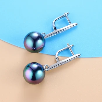 HUADIE moteriški auskarai su perlais ir cirkonio. Ilgai lašas kabo pakabukas auskarai su įvairių spalvų perlų. Juvelyriniai dirbiniai 2021