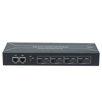 HWCODEC 4 Kanalų HDMI 1080P Išėjimas H264 H265 4 Kanalų HDMI, IPTV Encoder Paramos RTSP RTMP RTMPS SRT HTTP ONVIF HLS UDP