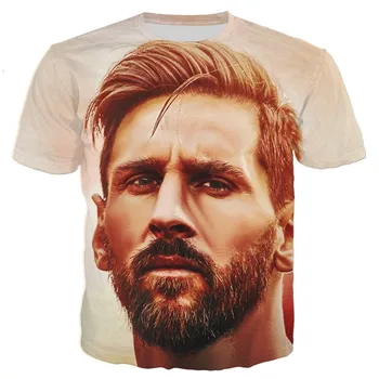 HX Naujausias Mados Futbolo Žvaigždė Argentina Messi Tees 3D Print T Shirt/Hoodie/Palaidinukė Unisex Hipster Atsitiktinis Viršūnes H092