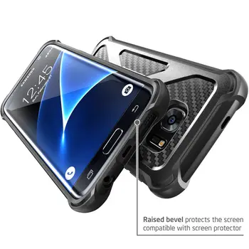 I-BLASON Galaxy S7Edge Atveju, Premjero Sunkiųjų Dual Layer Pasirinktinio įvedimo Dėklo Dangtelį Atveju su Atrama & Fiksavimo Diržas Swivel Įrašą