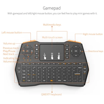 I8 Plius Nr. Apšvietimu 2.4 GHz Mini Wireless Keyboard Su Touchpad lietuvių rusų Oro Pelės Nuotolinio Valdymo Android TV Box PC