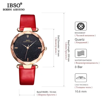 IBSO Prekės ženklo Moterų Šviečiantis Ratukas Dizaino Laikrodžiai Mados Iškirpti Stiklo Konstrukcijos Moterų Riešo Žiūrėti Aukštos Kokybės Ponios Kvarco Žiūrėti
