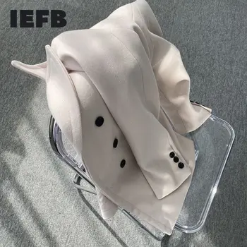 IEFB Vyrų nauja rudens ir žiemos Britų stiliaus prarasti dvigubo breasted vilnoniai paltai 2020 korėjos mados vidurio ilgio drabužius 9Y4648