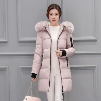 Ilgas plonas kietas žiemos paltai moterims švarkai 2021 mados pagrindinio striukės moterims parkas šiltas medvilnės moterų žiemos paltai plius dydis