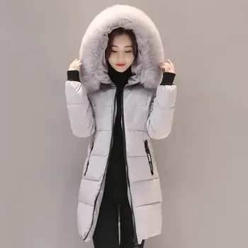 Ilgas plonas kietas žiemos paltai moterims švarkai 2021 mados pagrindinio striukės moterims parkas šiltas medvilnės moterų žiemos paltai plius dydis