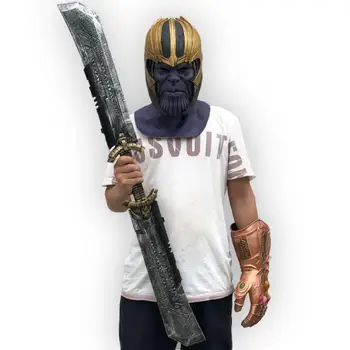 Ilgis 1.1 m dviašmenis kardas cosplay kostiumų aksesuaras tanos Pirštinė Helovinas rekvizitai