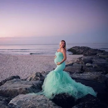 Ilgomis Rankovėmis Motinystės Suknelė Nėrinių Maxi Suknelė Nėščioms Moterims, Drabužiai, Fotografijos Nėštumo Dress Motinystės Suknelės Fotosesiją