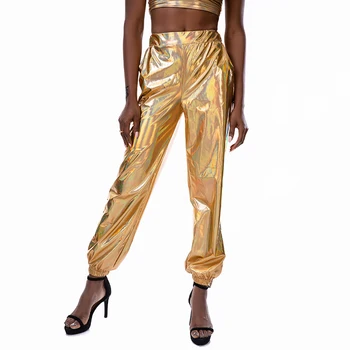 INDJXND Juoda Aukšto Liemens Kelnės Moterims Kišenės Kratinys Prarasti Streetwear Plius Dydžio Kelnes 2019 Mados Hip-Hop moteriškos Kelnės