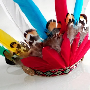 Indėnų Stiliaus Plunksnų Pet Galvos Apdangalai Skrybėlių Juostelės Gumos Juosta Dizaino Pet Kostiumas Festivalis Cosplay Katėms Skrybėlės Priedai
