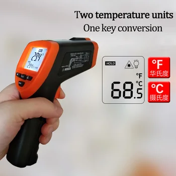 Infraraudonųjų spindulių termometras pramoniniai infraraudonųjų spindulių lazerio temperatūros matuoklis ne kontaktinę infraraudonųjų spindulių temperatūros matavimo ginklą