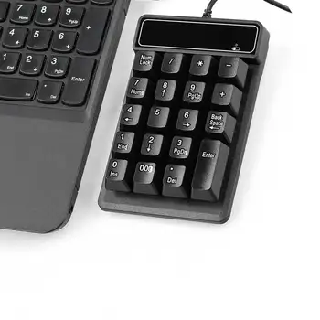 Ingelon USB Klaviatūra 19 klavišų Skaitmenų Klaviatūrą Mechaninė 5 milijonus Kartų keycap Juoda atsparumas Vandeniui Mini Klaviatūros, skirtos PC Nešiojamas Pastaba