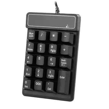 Ingelon USB Klaviatūra 19 klavišų Skaitmenų Klaviatūrą Mechaninė 5 milijonus Kartų keycap Juoda atsparumas Vandeniui Mini Klaviatūros, skirtos PC Nešiojamas Pastaba