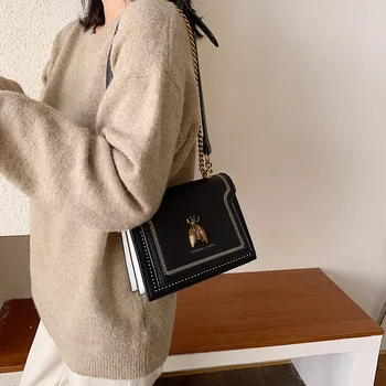 Instagram all-in-one cross-kūno maišelį grandinės maišelį naujas mados mažas kvadratas maišelį vakarų rudens/žiemos retro vieno peties maišas