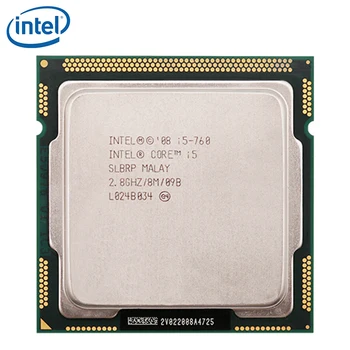Intel Core i5-760 Procesorius 2.8 GHz 8MB 95W Cache Socket LGA 1156 45nm Darbalaukio i5 760 CPU išbandyti darbo