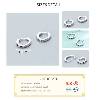 INZATT Minimalistinė Geometrinių Turas Cirkonis Hoopas Auskarai 925 Sterlingas Sidabro Moterų Žavesio Vestuvių Fine Jewelry 2020 M. Vasarą