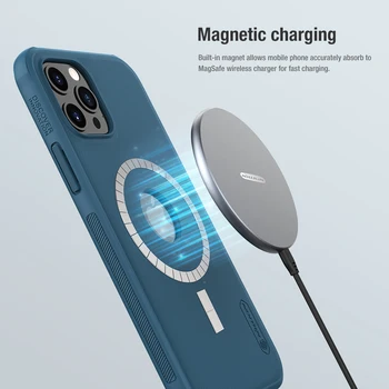 IPhone 12/12 Pro NILLKIN Super Matinio Shield Pro Magnetic Atveju galinį dangtelį iPhone 12 Mini/12 Pro Max Su Mažmeninės pakuotės