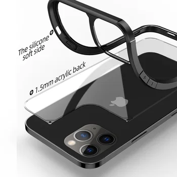 IPhone 12 Pro Max/iPhone mini Atveju Aišku, Plonas Plonas Krištolas Skaidrus, atsparus smūgiams Bumper Case for iPhone 12 Pro Max