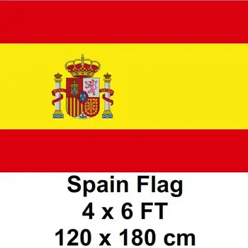 Ispanija ispanijos Vėliava 120 x 180 cm 100D Poliesteris Vėliavas Ir Plakatus, Nacionalinės Vėliavos Šalies Reklama Už Namų Puošybai