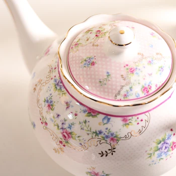 Išplėstinė Kaulų Kinija Arbatinukas 1000ml Aukštos klasės Keraminės Kavos Puodą Europos Elegantiškas Mados Arbatos Virdulys Porceliano Drinkware