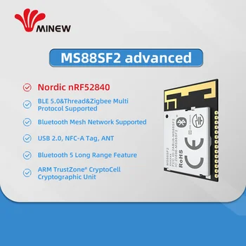 Išplėstinė Kompaktiškas Ir Labai Lanksti, Ypatingai Mažai Galios Bevielio WS 5.0 Modulis pagrįstas nRF52840 SoCs Parama USB NFC Tinklinio Tinklas