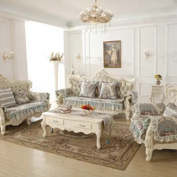 Išsiuvinėti Sofa padengti kambarį Šeniliniai slipcover sofa-Gėlių, kurių skerspjūvio sofos padengti Medvilnės Sofa Rankšluostį Sofa-lova padengti