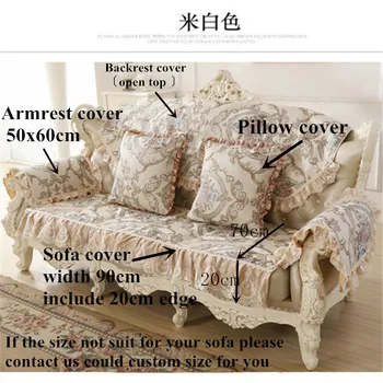 Išsiuvinėti Sofa padengti kambarį Šeniliniai slipcover sofa-Gėlių, kurių skerspjūvio sofos padengti Medvilnės Sofa Rankšluostį Sofa-lova padengti